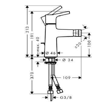 Змішувач для біде Hansgrohe Talis S (72200000) - Фото №2