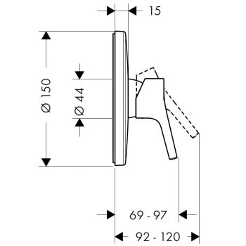 Смеситель для душа Hansgrohe Talis S (72605000) - Фото №2