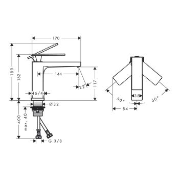 Смеситель Hansgrohe Tecturis E 110 для умывальника… - Фото №2