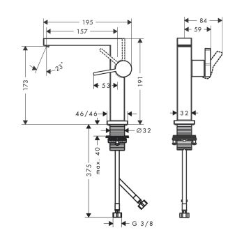 Смеситель Hansgrohe Tecturis E 150 Fine CoolStart… - Фото №2