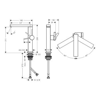 Змішувач Hansgrohe Tecturis E 210 Fine CoolStart для… - Фото №2