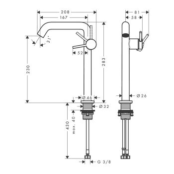 Смеситель Hansgrohe Tecturis S 240 Fine CoolStart… - Фото №2