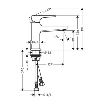 Змішувач для раковини Hansgrohe Metropol 100 (74500000) - Фото №2