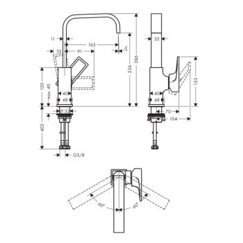 Смеситель для раковины Hansgrohe Metropol 230 (74511000) - Фото №2