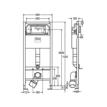 Инсталляция для унитаза Viega Prevista Dry (771973) - Фото №2