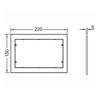 Панель змиву для унітазу Tece TECEnow, чорна матова… - Фото №2