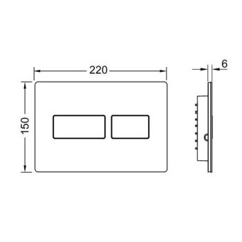 Клавіша змиву для унітазу TECEsolid для подвійного&#8230; - Фото №2