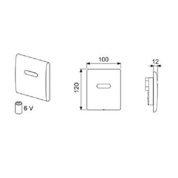 Электронная панель смыва для писсуара Tece Planus,&#8230; - Фото №2