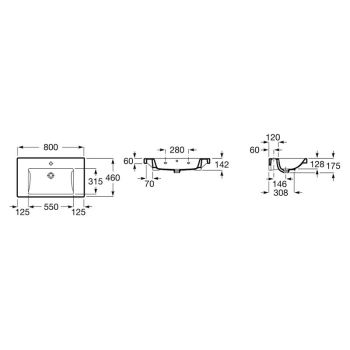 Раковина підвісна Roca Alter (A3270M0000) - Фото №2