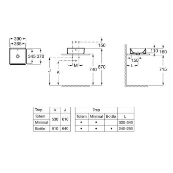 Раковина на стільницю Roca Alter (A3270ML000) - Фото №2