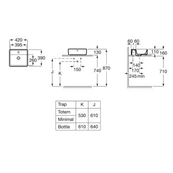 Раковина на стільницю Roca Alter (A3270MM000) - Фото №2