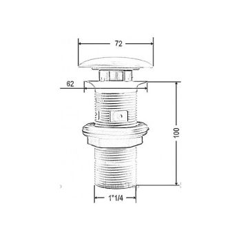 Донний клапан ArtCeram із системою Click-Clack, сірий&#8230; - Фото №2