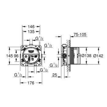 Комплект для ванни Grohe прихованого монтажу з набором… - Фото №2