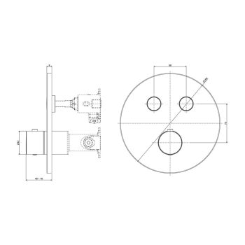 Смеситель для душа Paffoni Compact box, внешняя часть,… - Фото №2