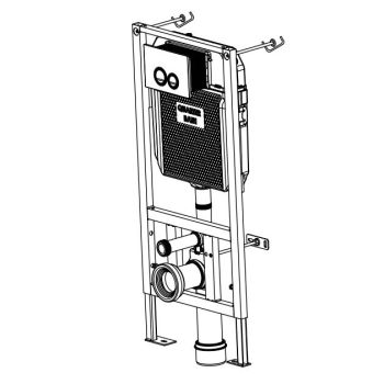 Система інсталяції Quarter Bath для підвісного унітазу з бачком 3/6 л (GRZ4103)