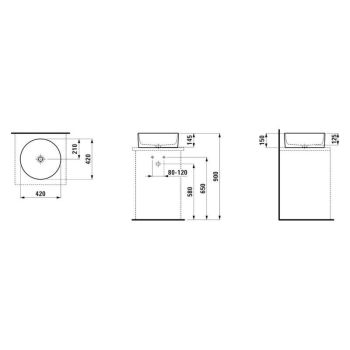 Раковина накладна Laufen Savoy (H8129420001121)