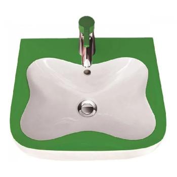 Раковина підвісна Laufen Flora Kids 45х41см, біло-зелений (H8150310721041)