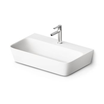 Умивальник підвісний PAA Quadro, литий камінь, 70х43, Glossy Alpine White (IQUA_00)