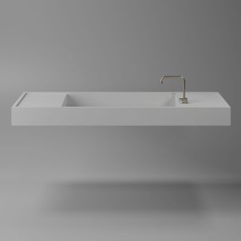 Умивальник підвісний Luxestone 130x50x16 см із керамограніту (Stonesink model9)