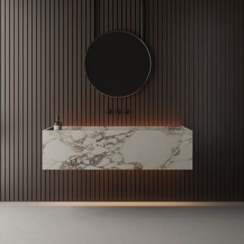 Умивальник підвісний Luxestone 144x50x37.5 см з керамограніту,… - Фото №2