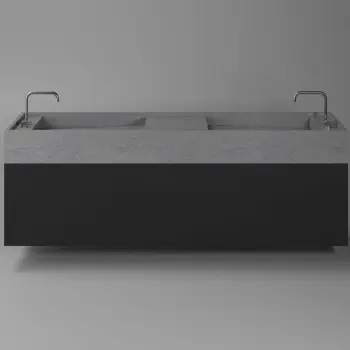 Умивальник підвісний на 2 чаші Luxestone 194x45x20… - Фото №1