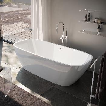 Ванна кам'яна Treesse Brio 170x74x56 см Bianco Opaco (V297BO)