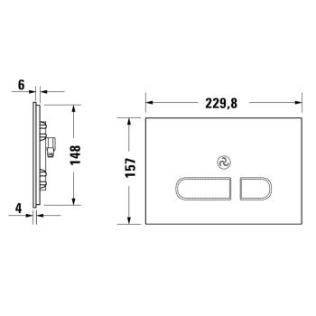 Клавіша змиву для унітазу Duravit A2 безконтактна,… - Фото №2