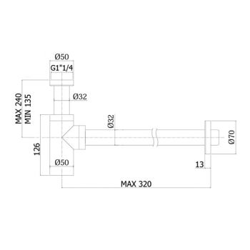Сифон для умивальника Paffoni Steel, сталь (ZACC395AC) - Фото №2