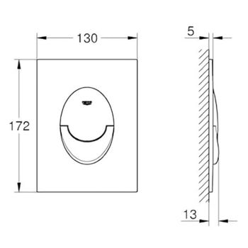 Панель змиву для унітазу GROHE Skate Air S (37965SH0) - Фото №2
