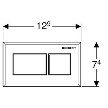 Клавіша змиву для унітазу Geberit Delta, хром (116.052.21.1) - Фото №2