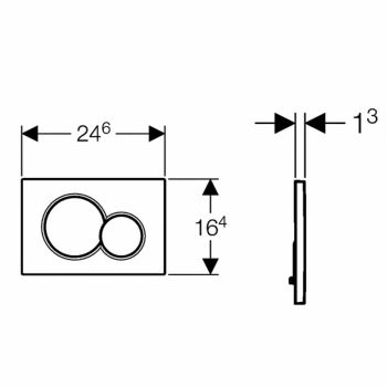 Клавіша змиву Geberit Sigma01 пластик, білий (115.770.11.5)