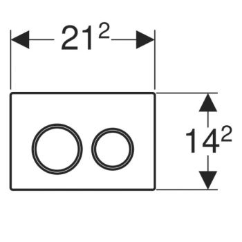 Клавіша змиву Geberit Omega20 пластик, білий/глянсовий хром/білий (115.085.KJ.1)