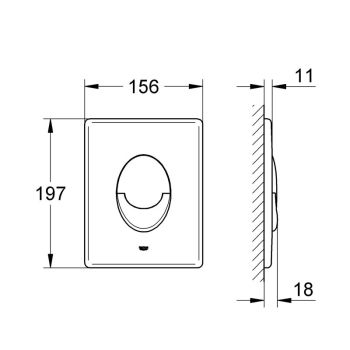 Кнопка змиву Grohe Skate Air (38505SH0) - Фото №2