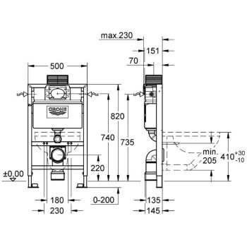 Інсталяція для підвісного унітазу Grohe Rapid SL 2 в 1 (38948000)