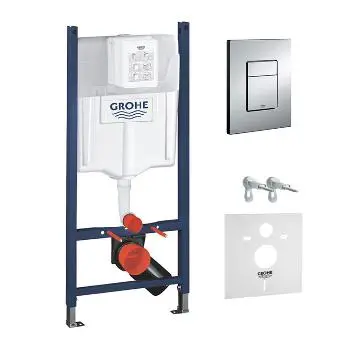 Інсталяція для унітазу+Клавіша змиву Grohe Rapid SL+Grohe&#8230; - Фото №1