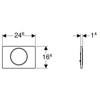 Клавіша змиву Geberit Sigma 10, хром матовий/глянцевий&#8230; - Фото №2