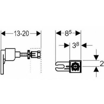 Кріплення до стіни Geberit Duofix (111.815.00.1) - Фото №2